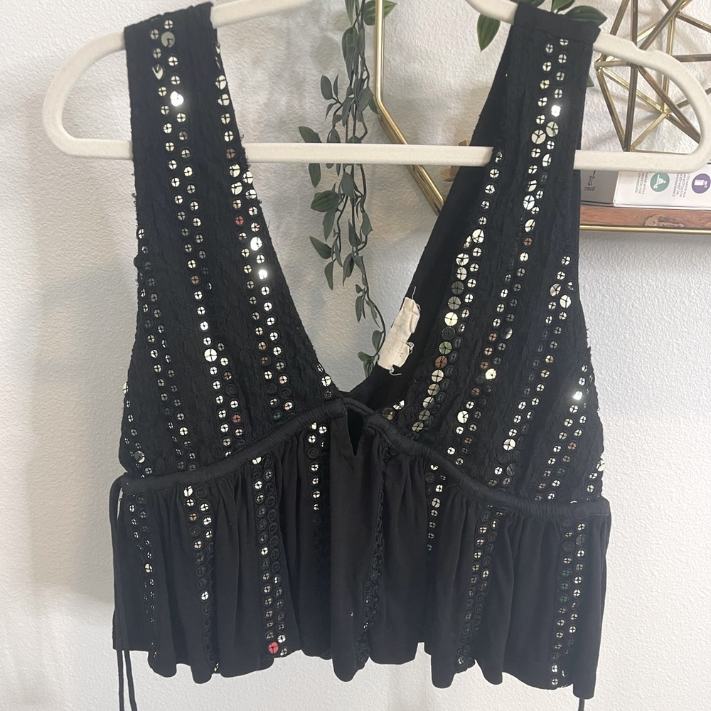 Anthropologies Sequence With Side Tassel Top - image 1